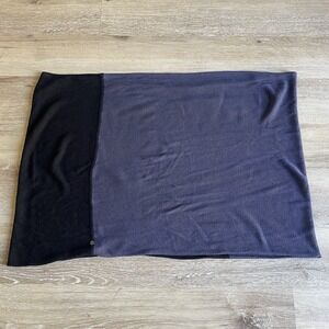 Lululemon Vinyasa Womens Scarf Wrap Infinity Knit Blue Black Cashmere Blend